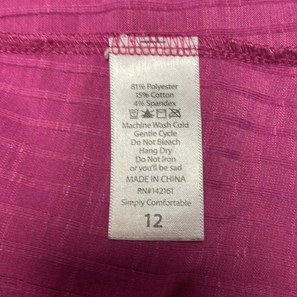 LuLaRoe L Roses purple/pink Long,  Ribbed Jacket  / Cardigan, 12 - Picture 7 of 7